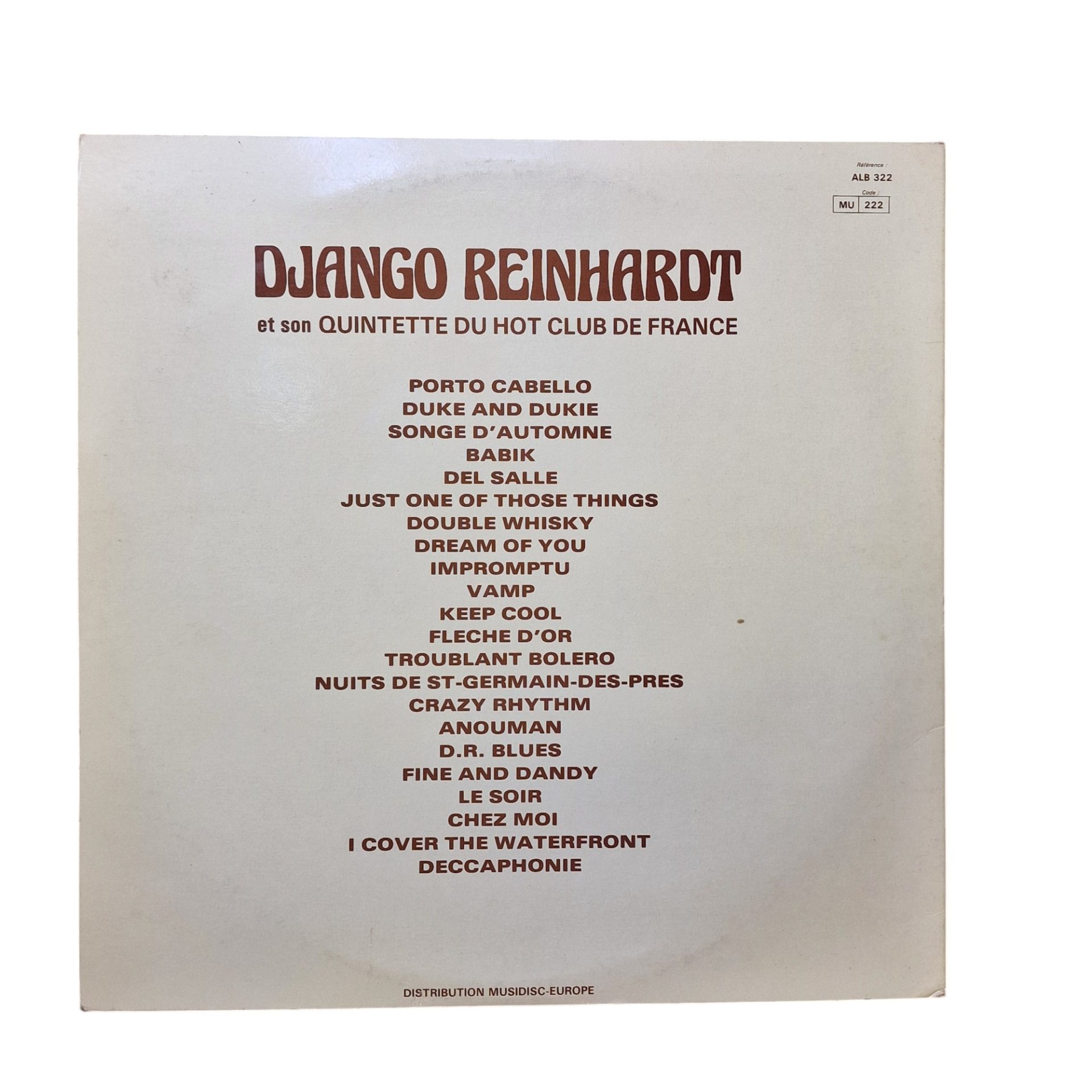 Django Reinhardt Et Son Quintette Du Hot Club De France
