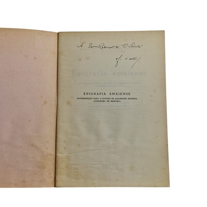 Epigrafia Amaiense: Contribuição para o Estudo da Aramenha Romana (Concelho de Marvão) - Eugénio Jalhay (1947)