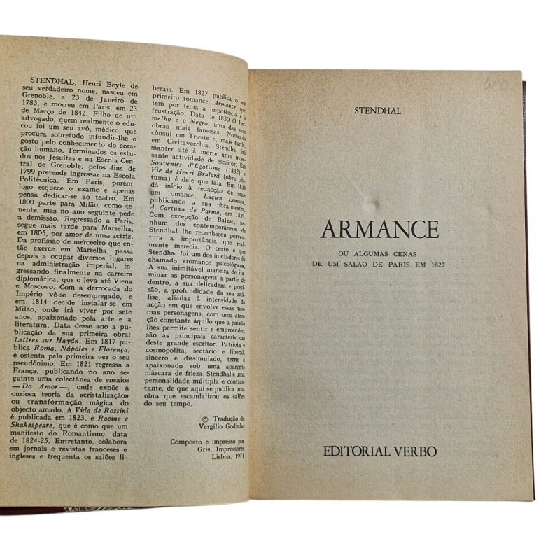 Armance – Stendhal