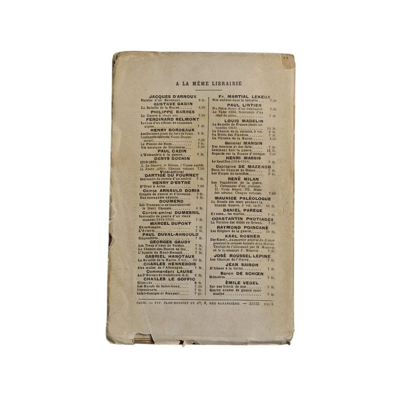Dixmude: Un Chapitre de L'Histoire des Fusilers Narins – Charles Le Goffic (1915)