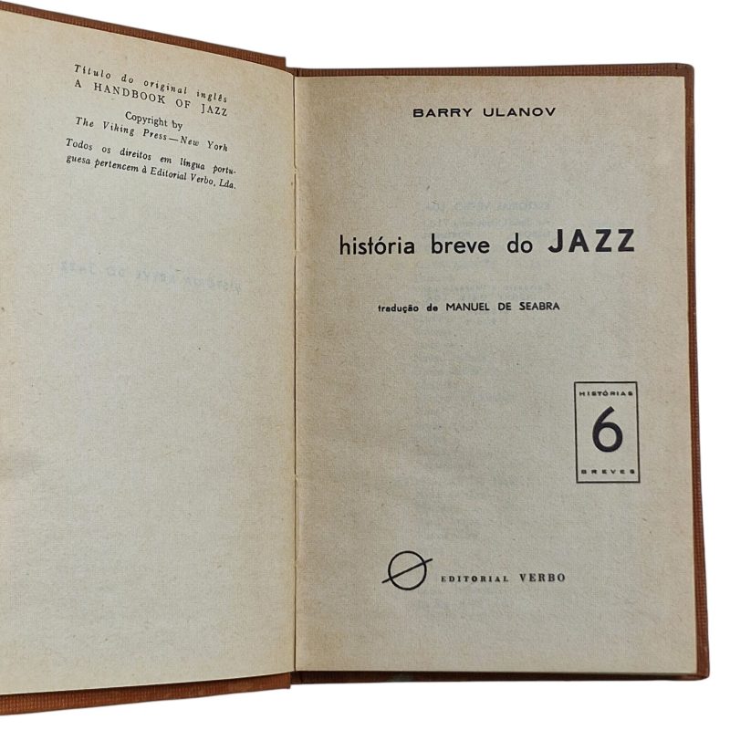 História Breve do Jazz – Barry Ulanov (1961)