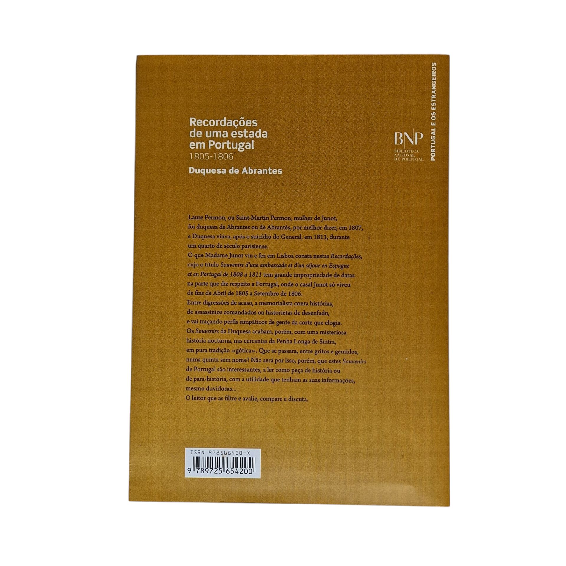 Recordações de uma Estada em Portugal, 1805-1806 – Duquesa de Abrantes