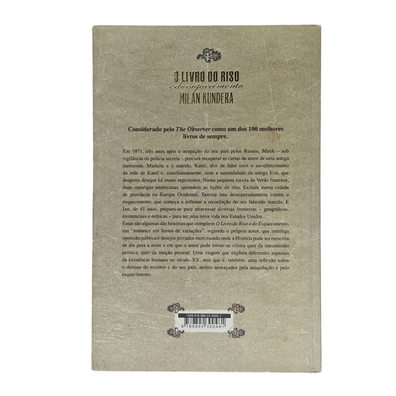 O livro do riso e do esquecimento – Milan Kundera (2009)