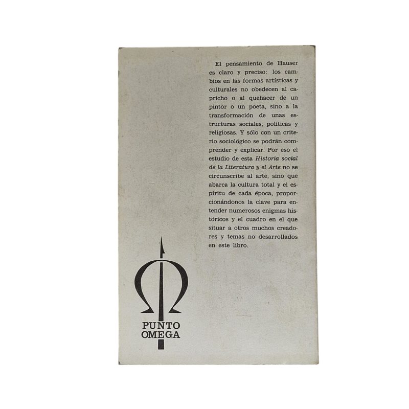Historia Social de la Literatura y el Arte – Arnold Hauser (1969)