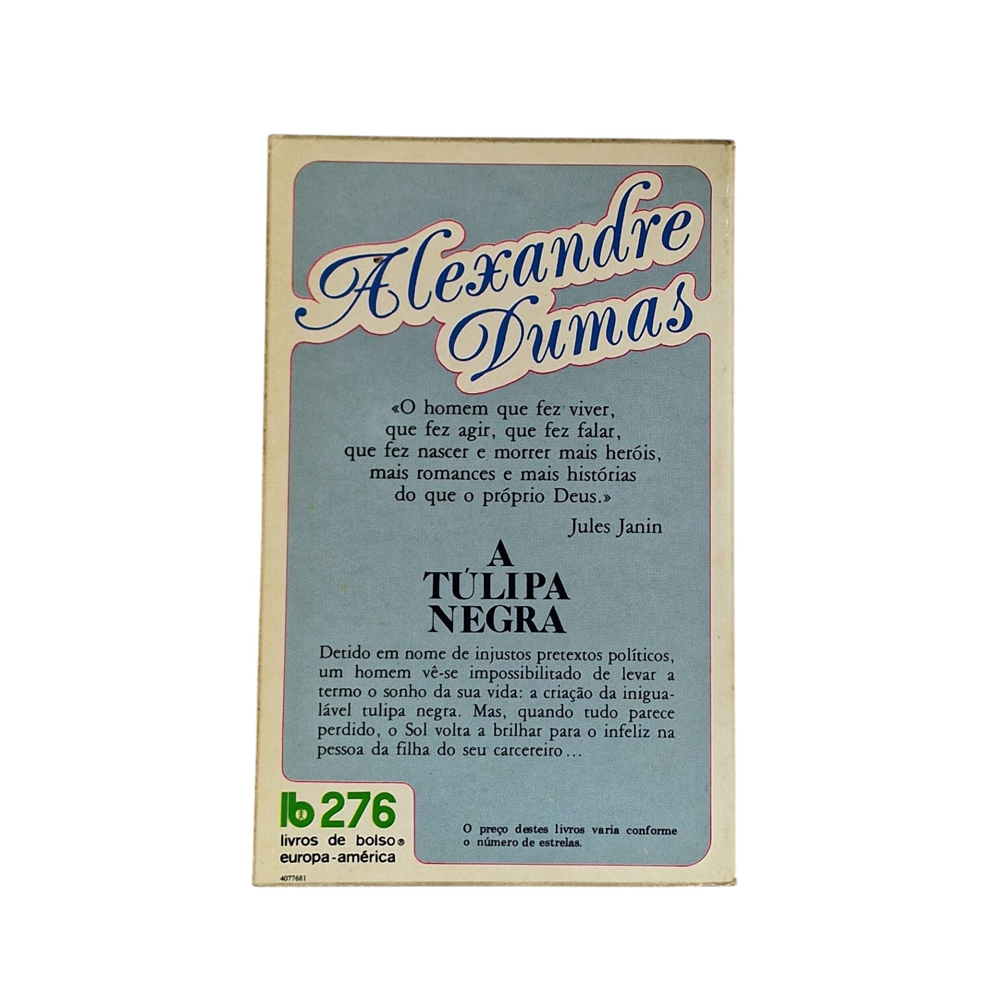 A Tulipa Negra – Alexandre Dumas (Livros do Bolso Europa-América, LB 276)
