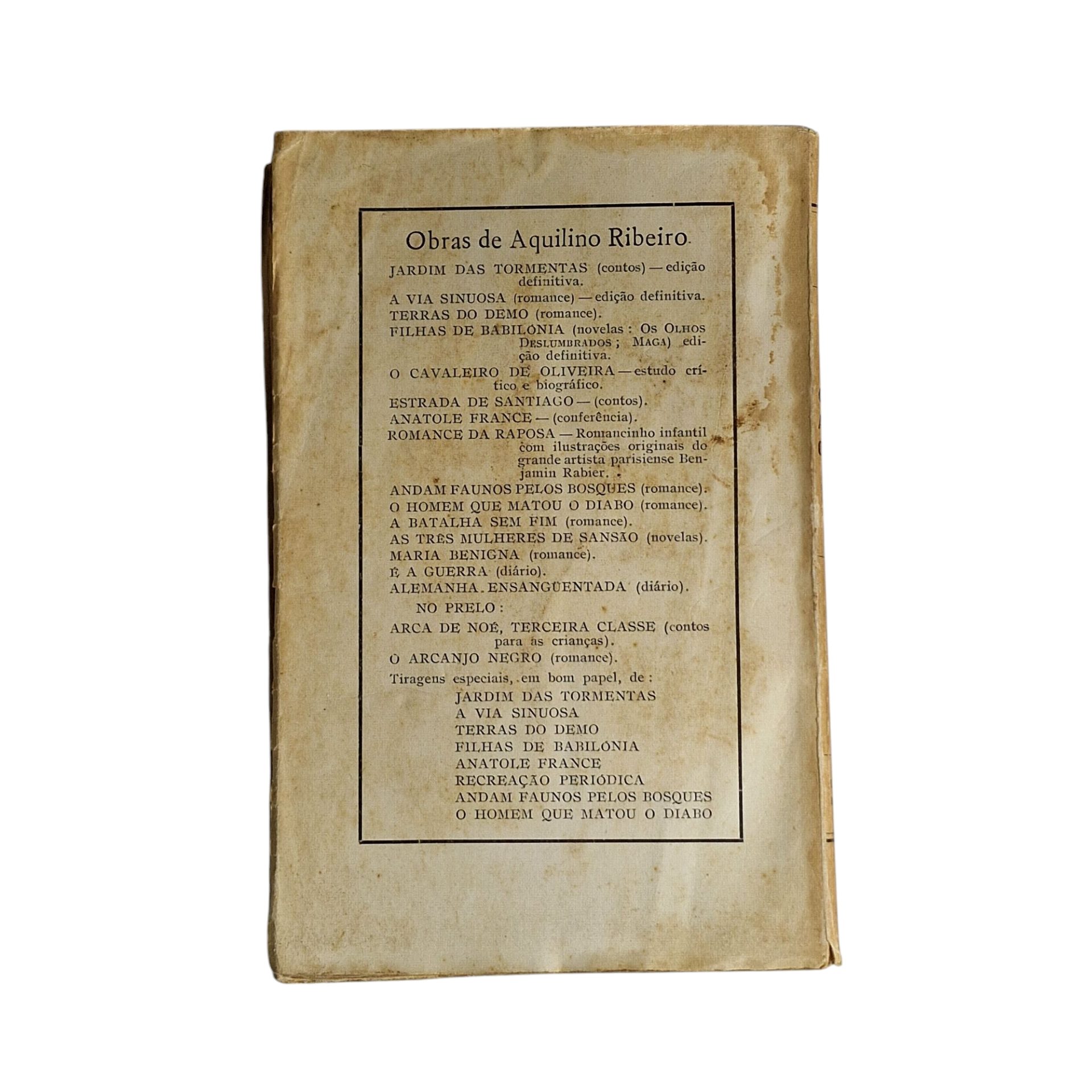 Quando ao Gavião Cai a Pena – Aquilino Ribeiro (1º Milhar, 1935)