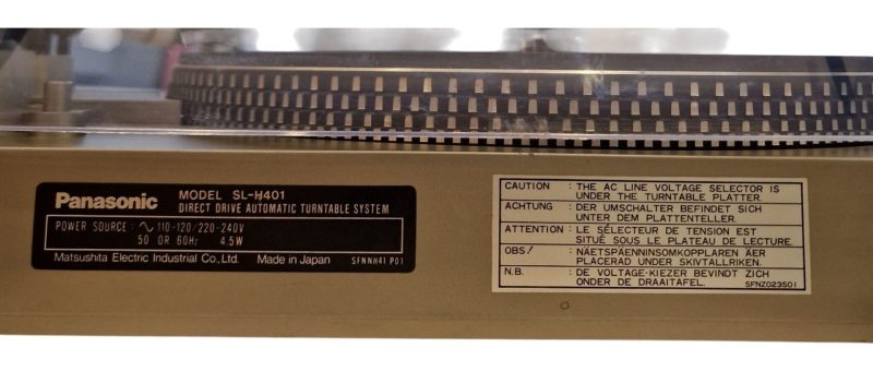 Gira-discos Panasonic SL-H401 – Tração Direta Automática, Alta Fidelidade