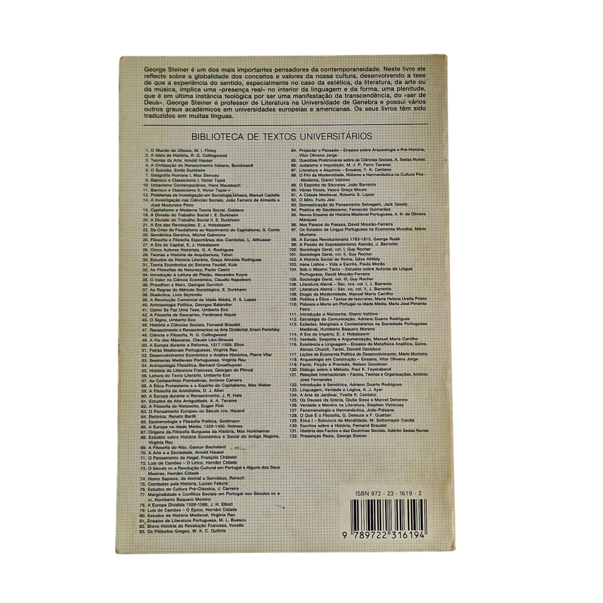 Presenças Reais – George Steiner (1993)