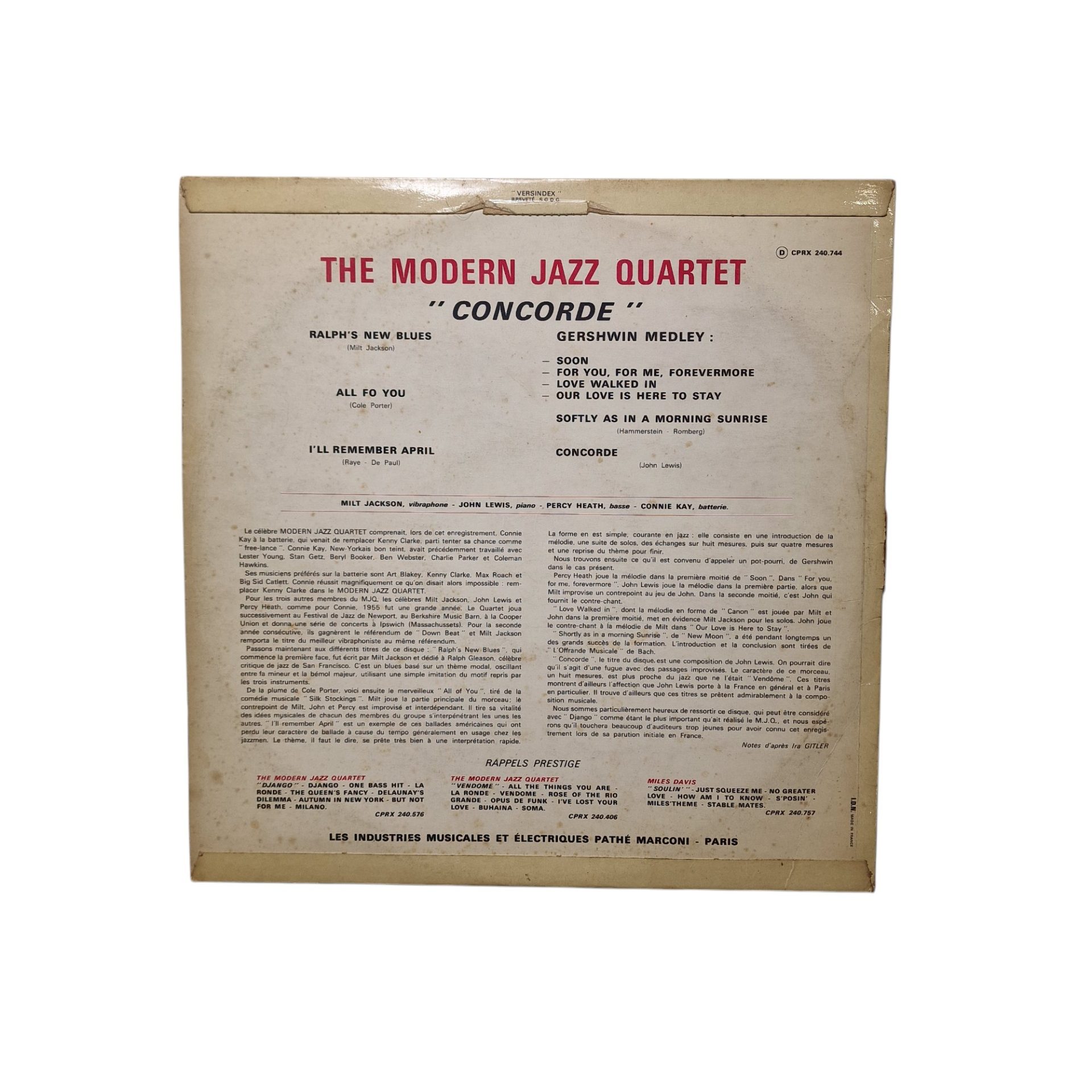 The Modern Jazz Quartet – Concorde
