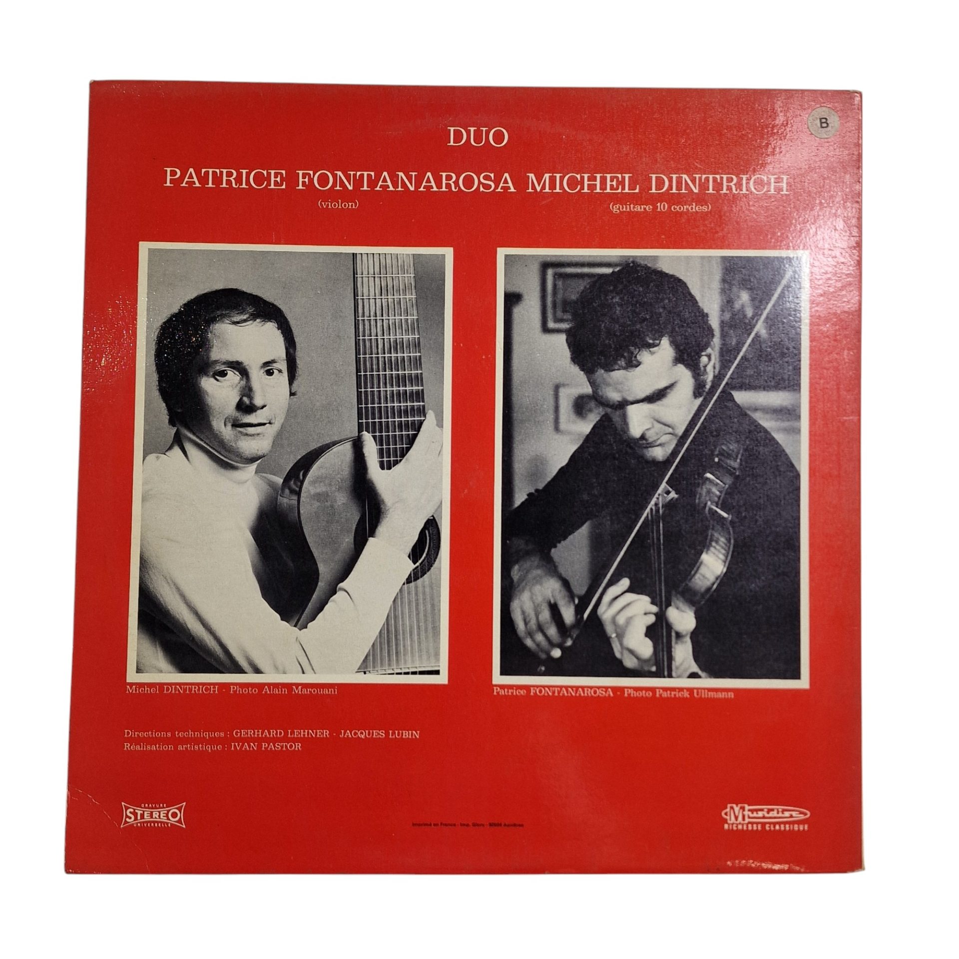 Duo Patrice Fontanarosa Michel Dintrich Interprète Vivaldi