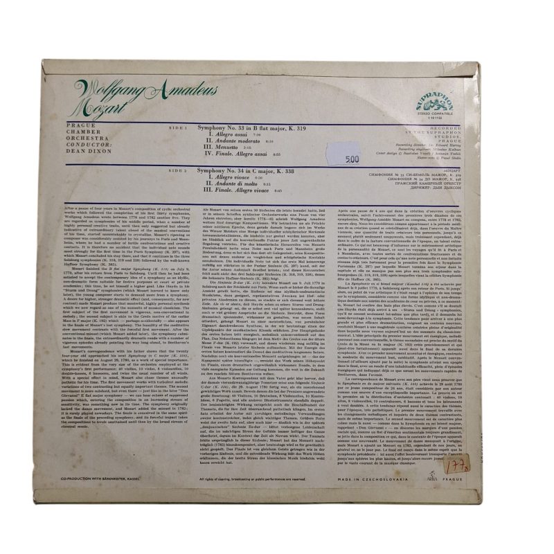 Mozart - Symphony No. 33 In B Flat Major, Symphony No. 34 In C Major