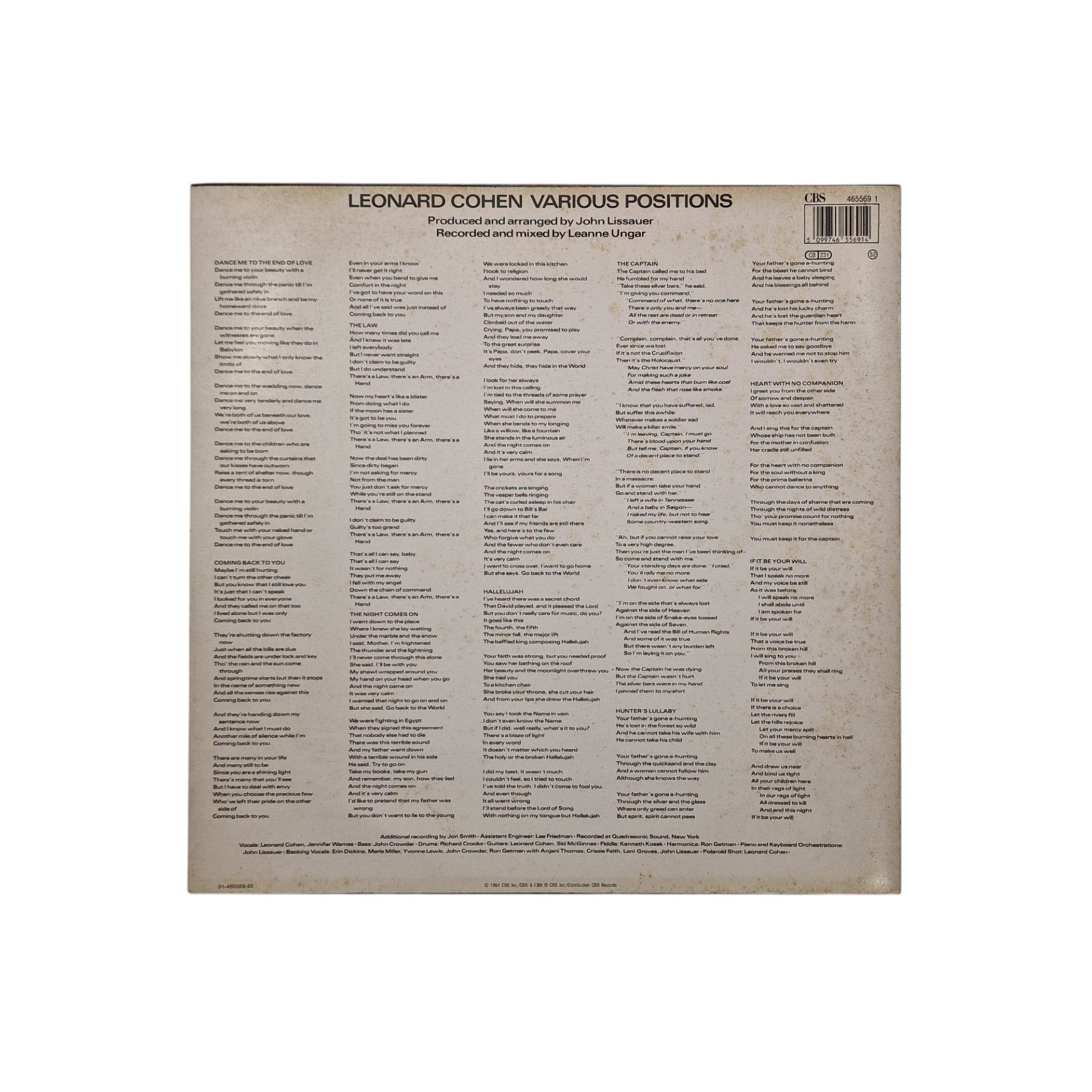 Various Positions – Leonard Cohen