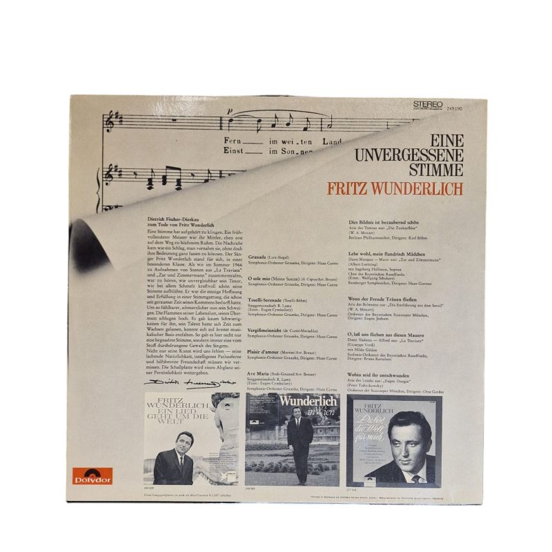 Eine unvergessene Stimme - Fritz Wunderlich (1967)