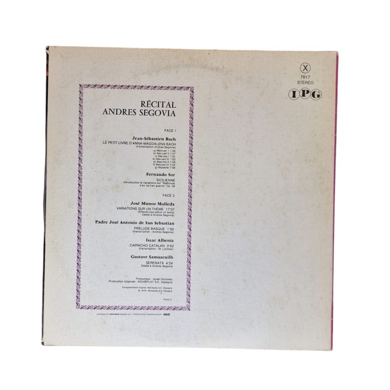 Recital Andrés Segovia - Andrés Segovia (1976)