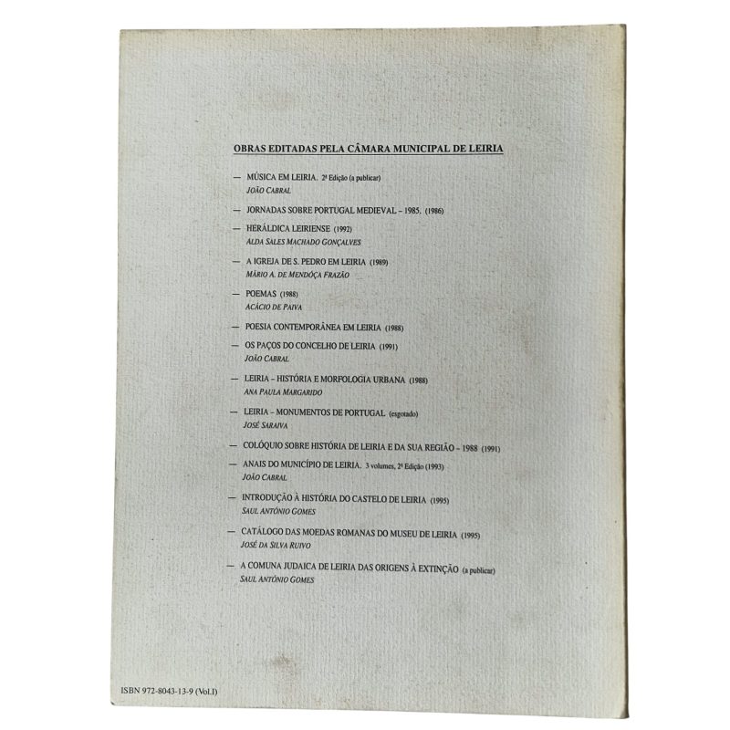 II Colóquio sobre História de Leiria e da sua Região – Actas, Volume I (1995)