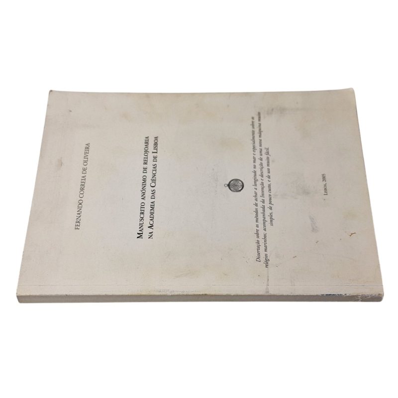Manuscrito Anónimo de Relojoaria na Academia de Ciências de Lisboa – Fernando Correia de Oliveira (2005)