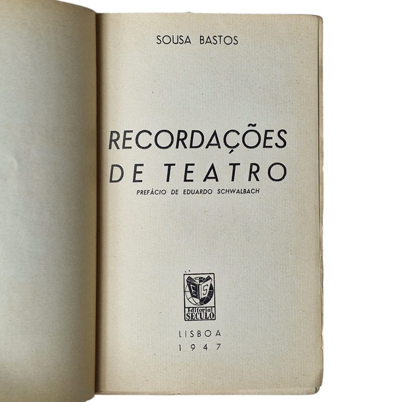 Recordações de Teatro – Sousa Bastos (1947)