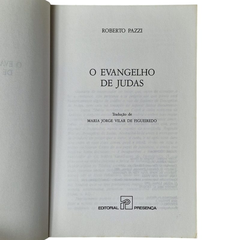 O Evangelho de Judas – Roberto Pazzi (1992)