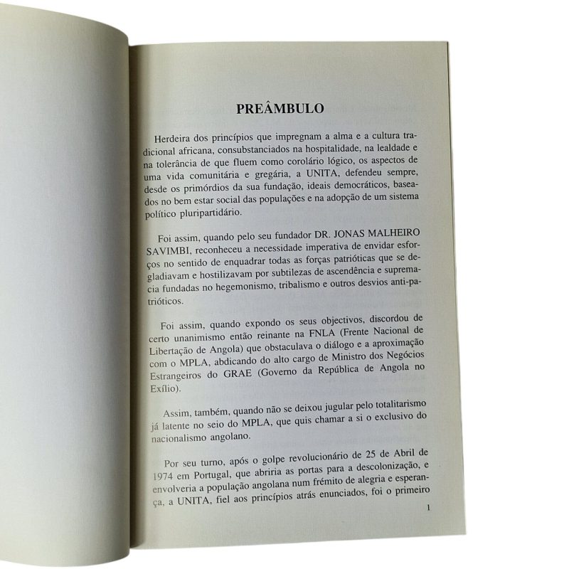 Projecto Constitucional da União Nacional para a Independência Total de Angola (UNITA) (1990)