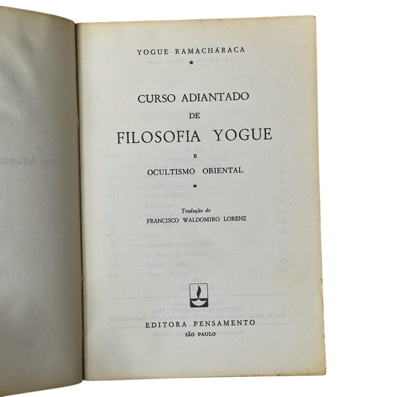 Curso Adiantado de Filosofia Yogue e Ocultismo Oriental – Yogue Ramacharaca