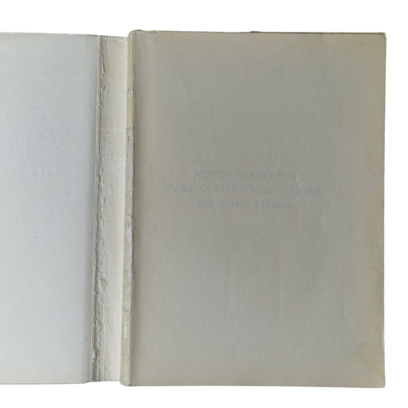 Novos Elementos para o Estudo da Origem do Nome Lisboa – Arlindo de Sousa (1968)