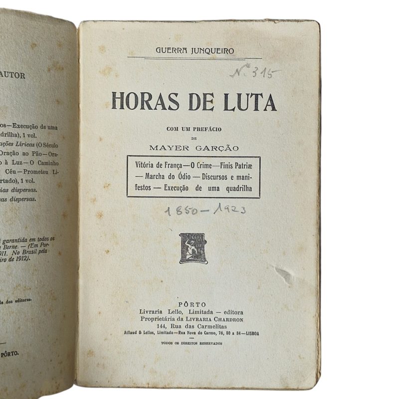 Horas de Luta – Guerra Junqueiro (s.d.)