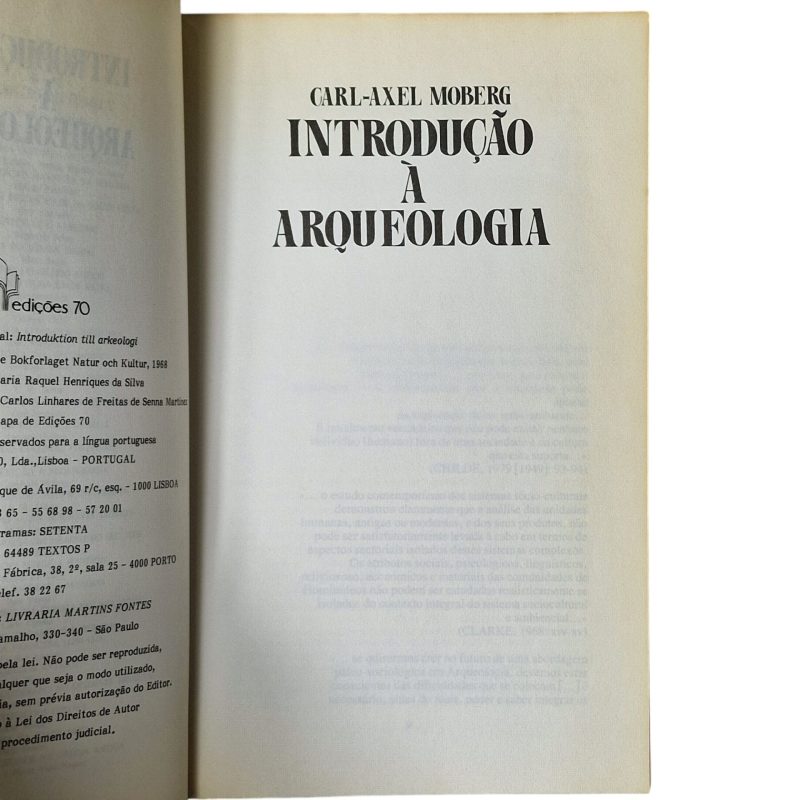Introdução à Arqueologia – Carl-Axel Moberg (1986)