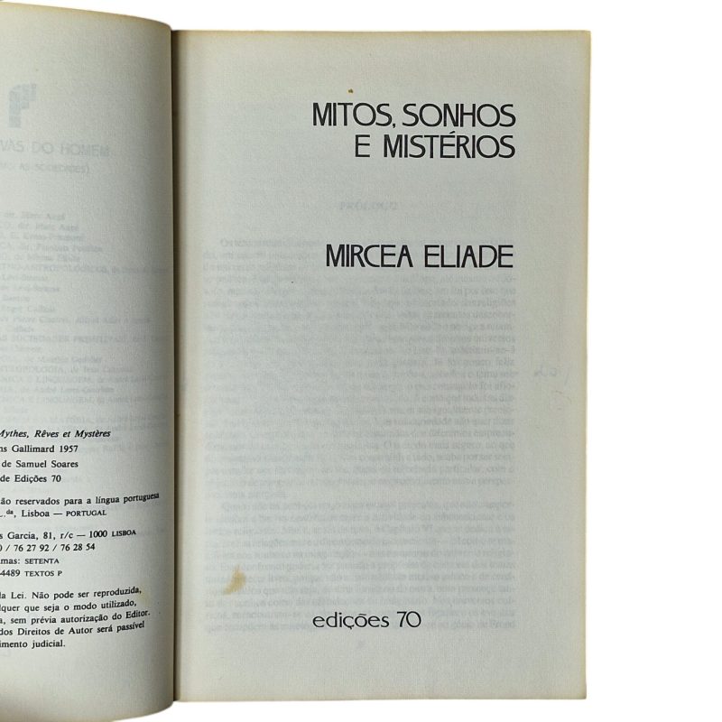 Mitos, Sonhos e Mistérios – Mircea Eliade (1989)