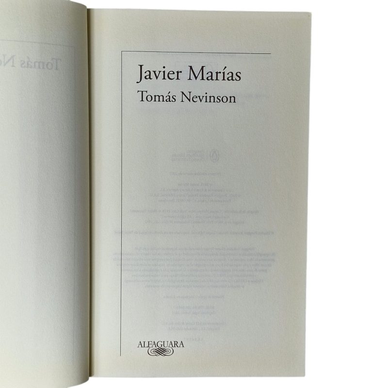 Tomás Nevinson – Javier Marías (2021)