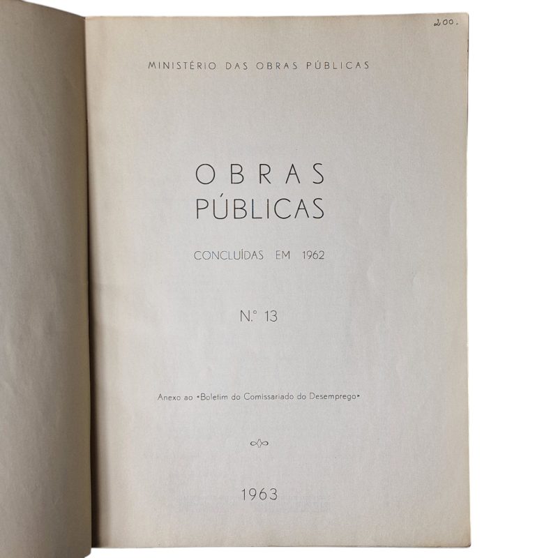 Obras Públicas Concluídas em 1962 – Ministério das Obras Públicas (1963)