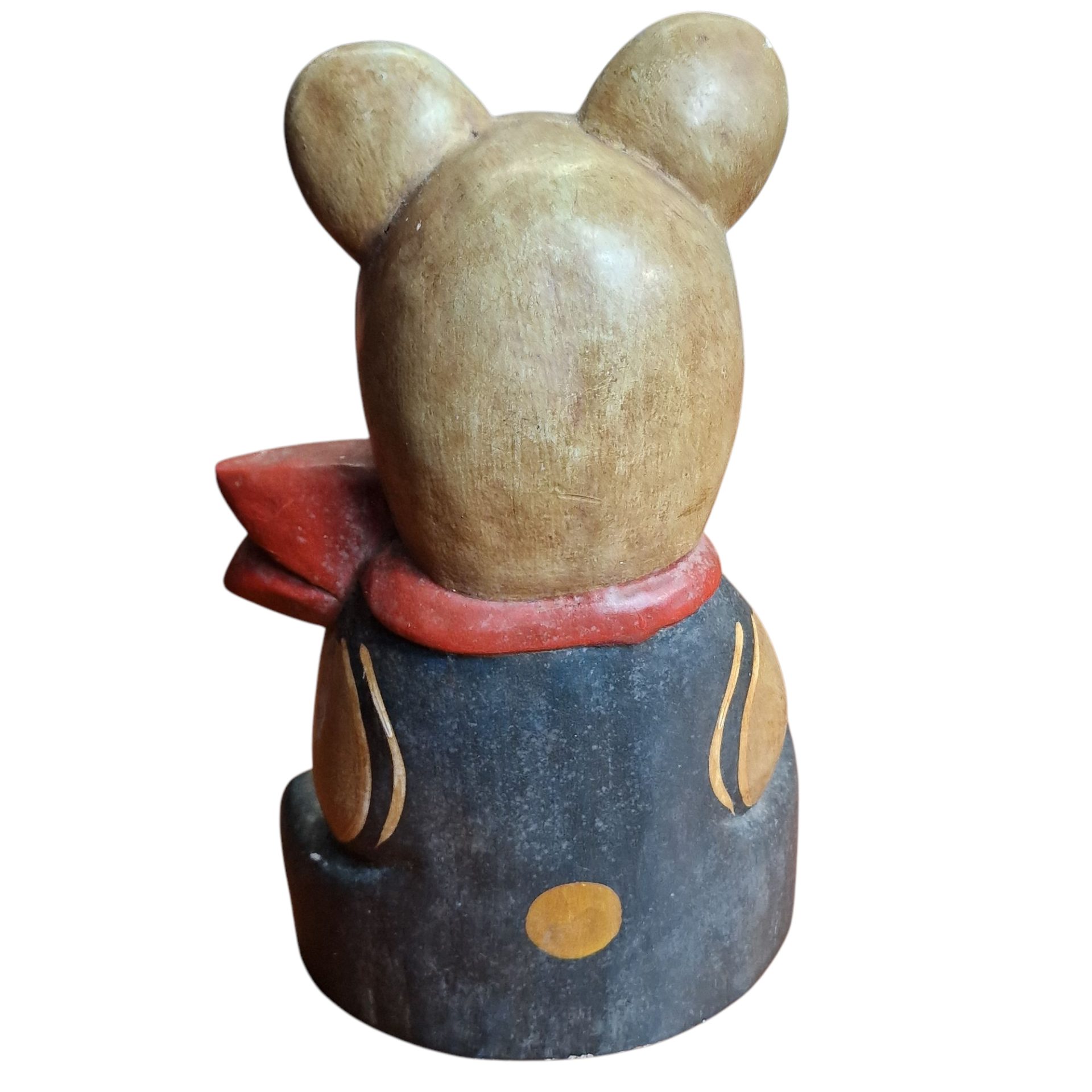 Urso Decorativo em Madeira Pintada à Mão