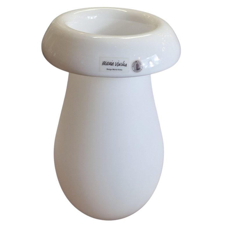 Vaso de Vidro Branco IKEA Maria Vinka (1999) – Design Retro
