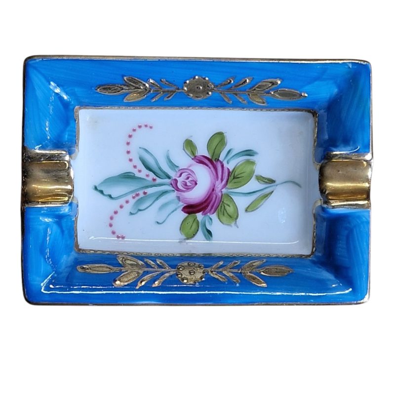 Cinzeiro Paris Royal em Porcelana com Flor Central