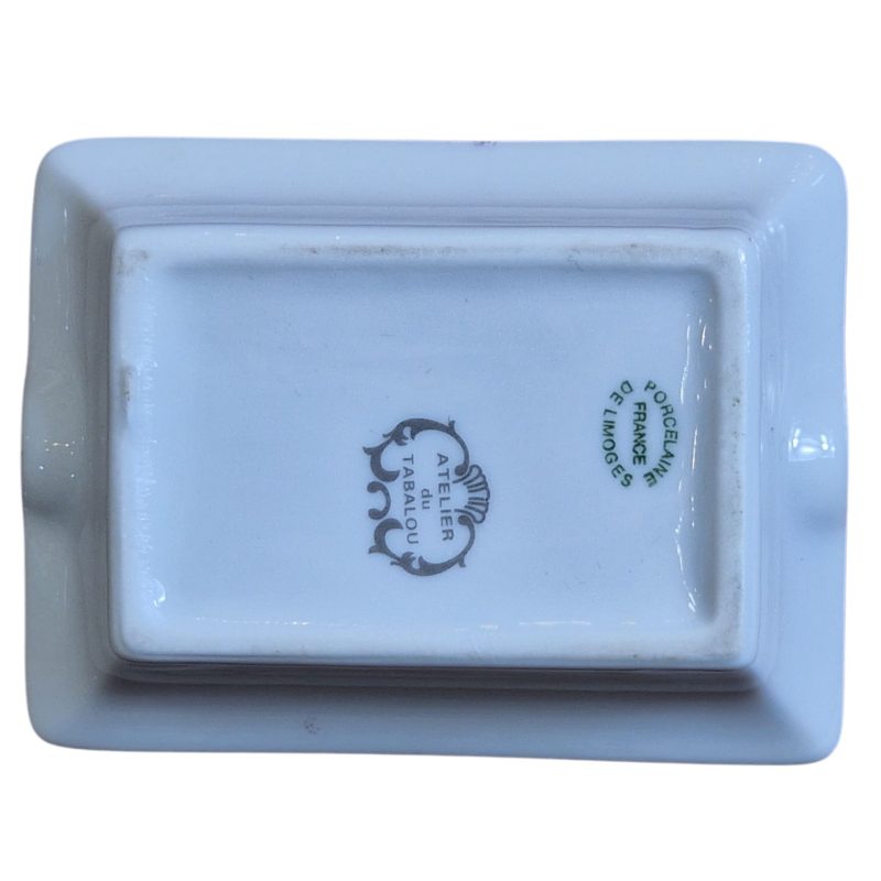 Cinzeiro floral em porcelana de Limoges – Atelier du Tabalou