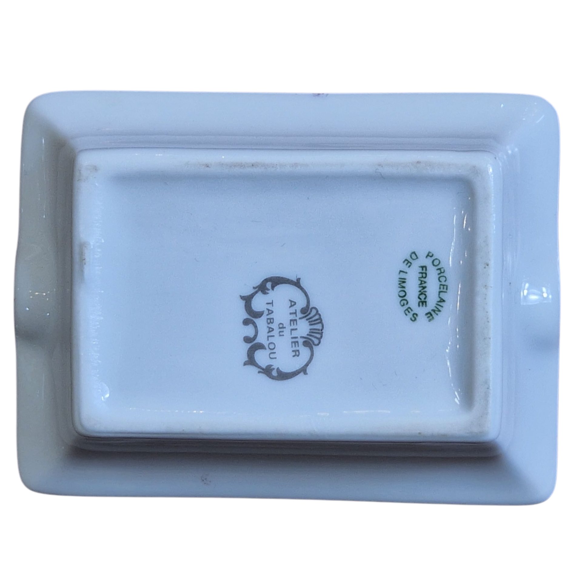 Cinzeiro floral em porcelana de Limoges – Atelier du Tabalou