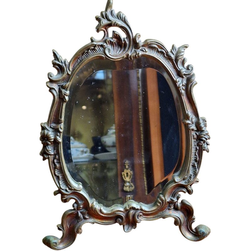 Espelho decorativo redondo em metal