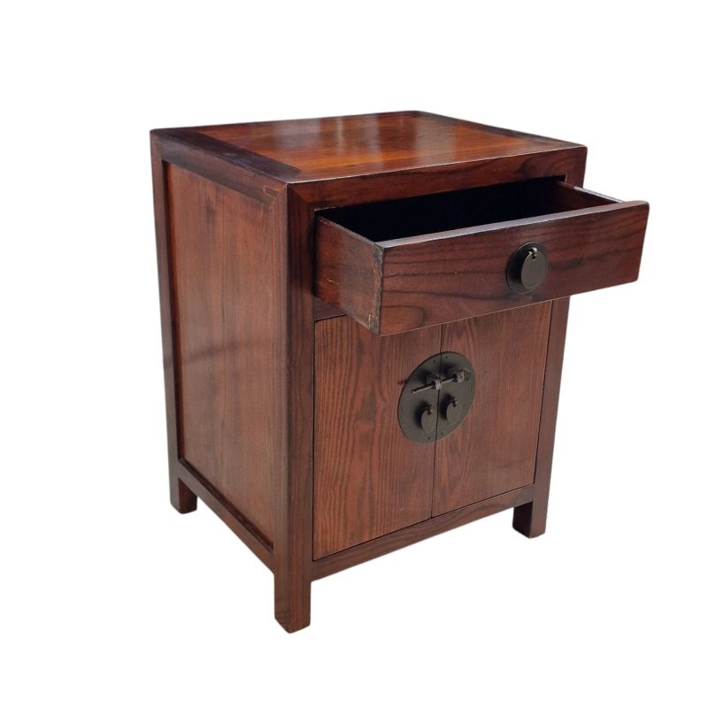 Mesa de Cabeceira Chinesa com Fecho Tradicional