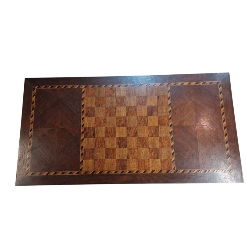 Mesa de Jogo com Tabuleiro de Xadrez Embutido
