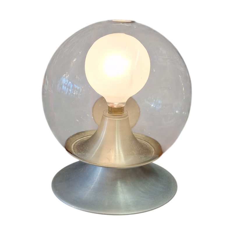 Candeeiro de mesa Raak com cúpula em vidro fumado – 1970s