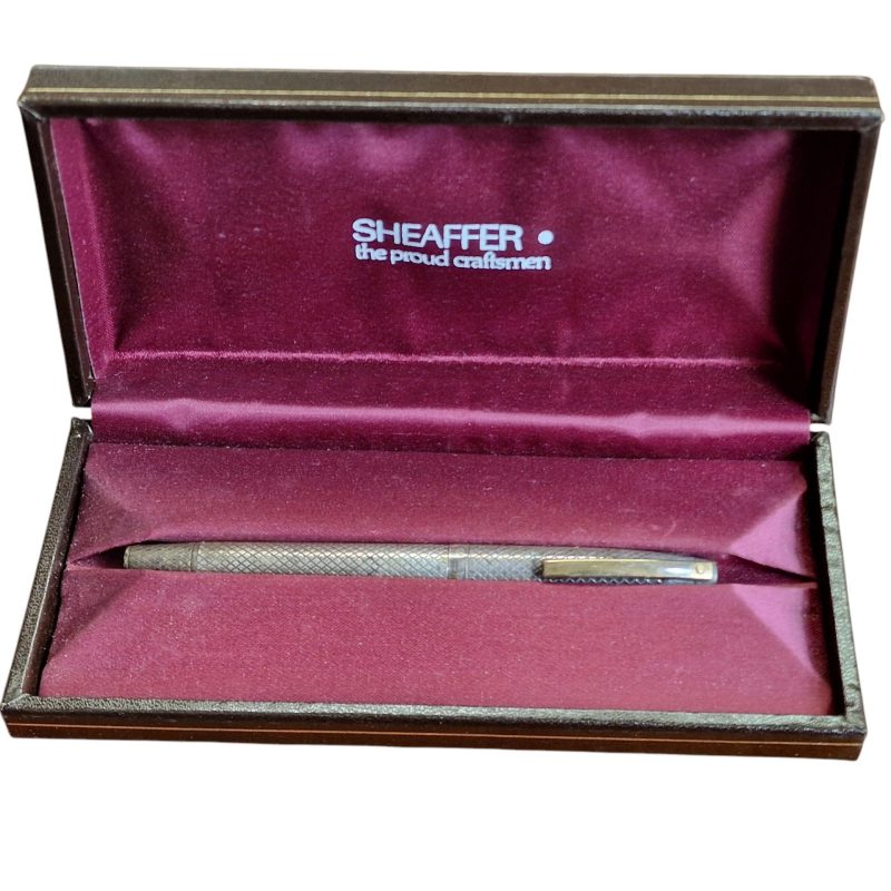 Caneta de Aparo Sheaffer com estojo original – Sterling Silver, EUA