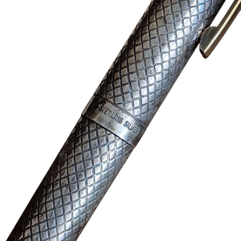 Caneta de Aparo Sheaffer com estojo original – Sterling Silver, EUA