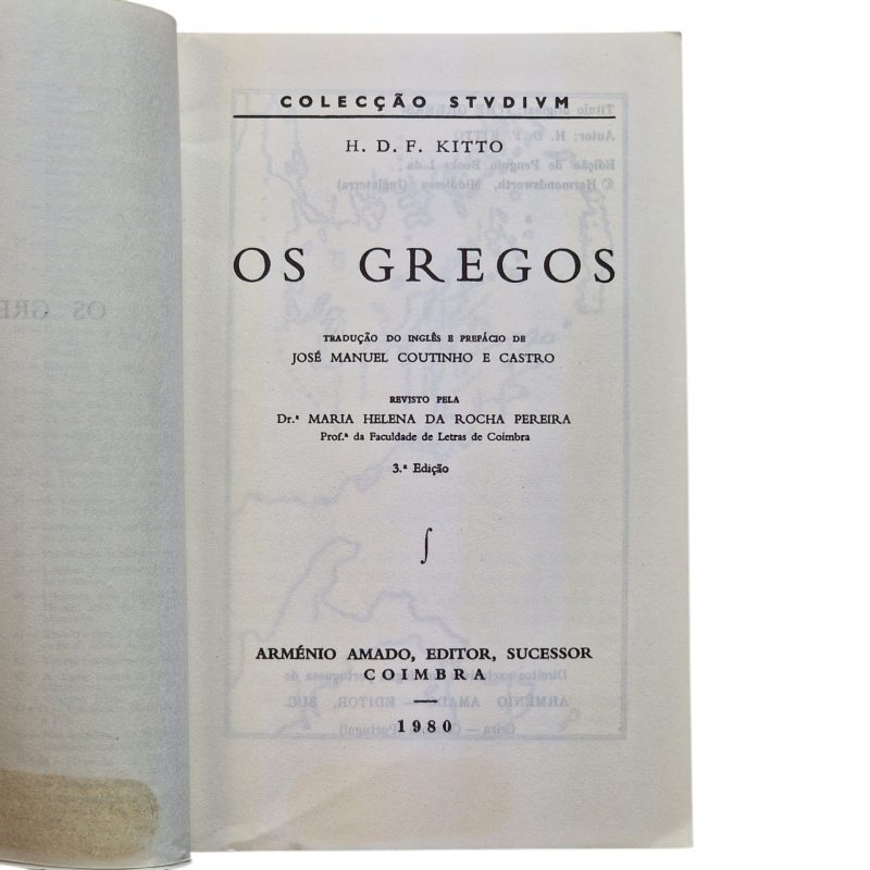 Os Gregos – H. D. F. Kitto (1980, 3.ª edição)