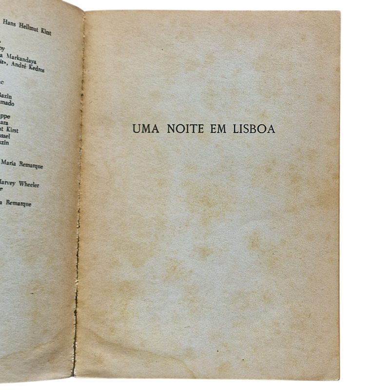 Uma Noite em Lisboa – Erich Maria Remarque (1964)