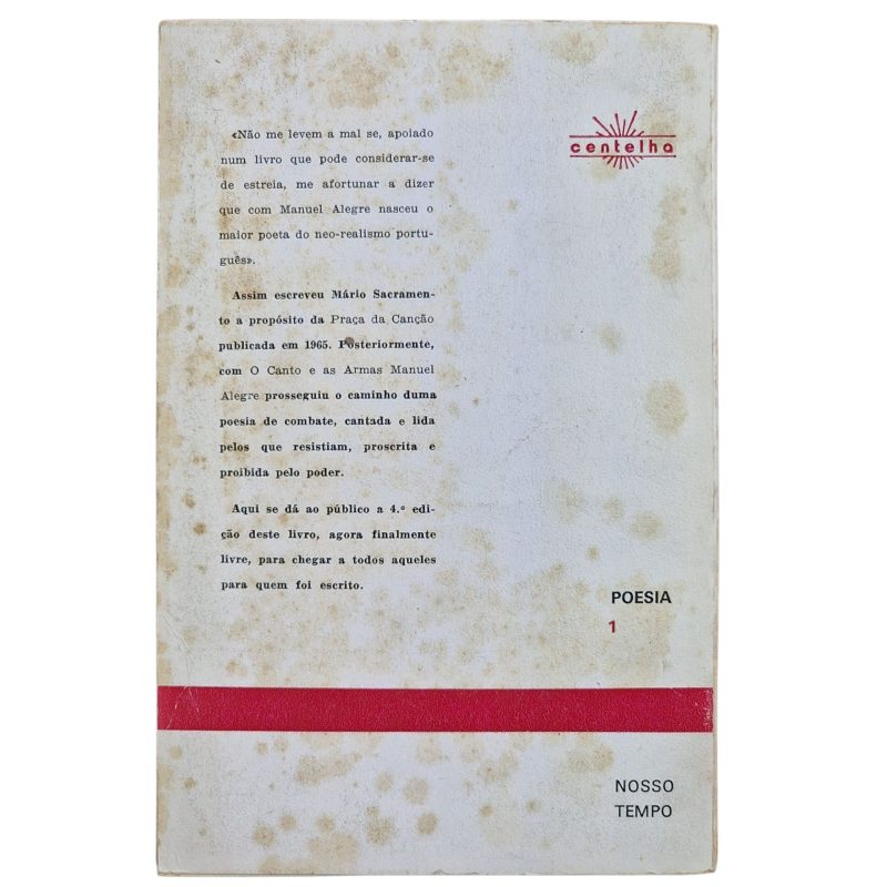 O Canto e as Armas – Manuel Alegre (1974)