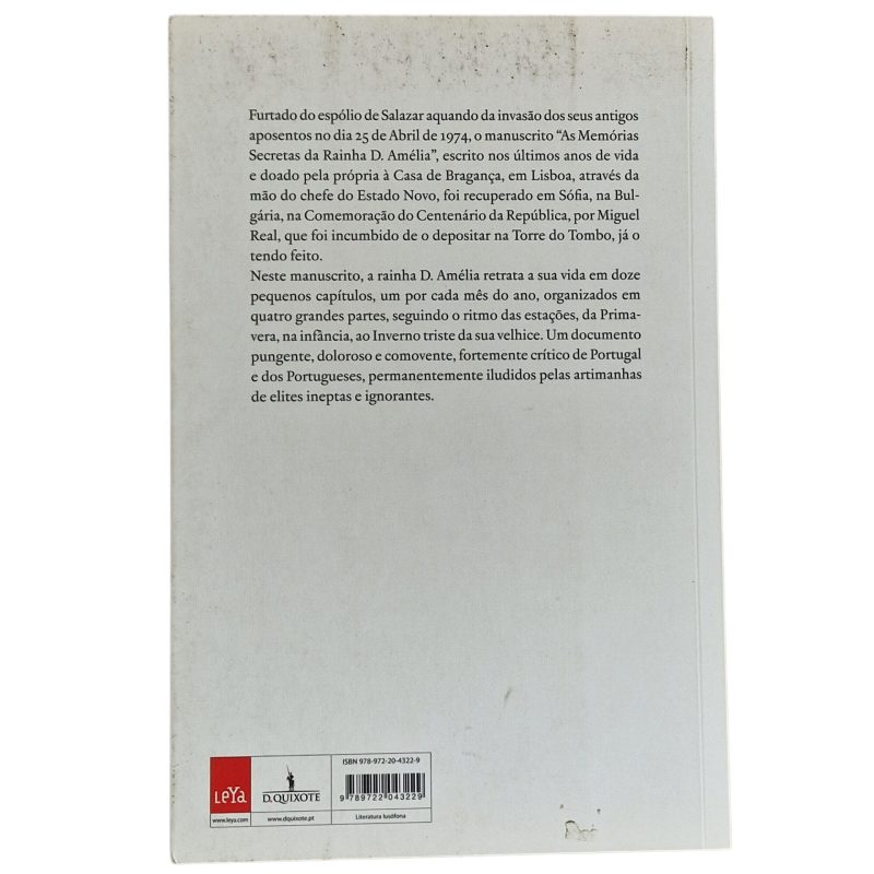 As Memórias Secretas da Rainha D. Amélia – Miguel Real (2010)
