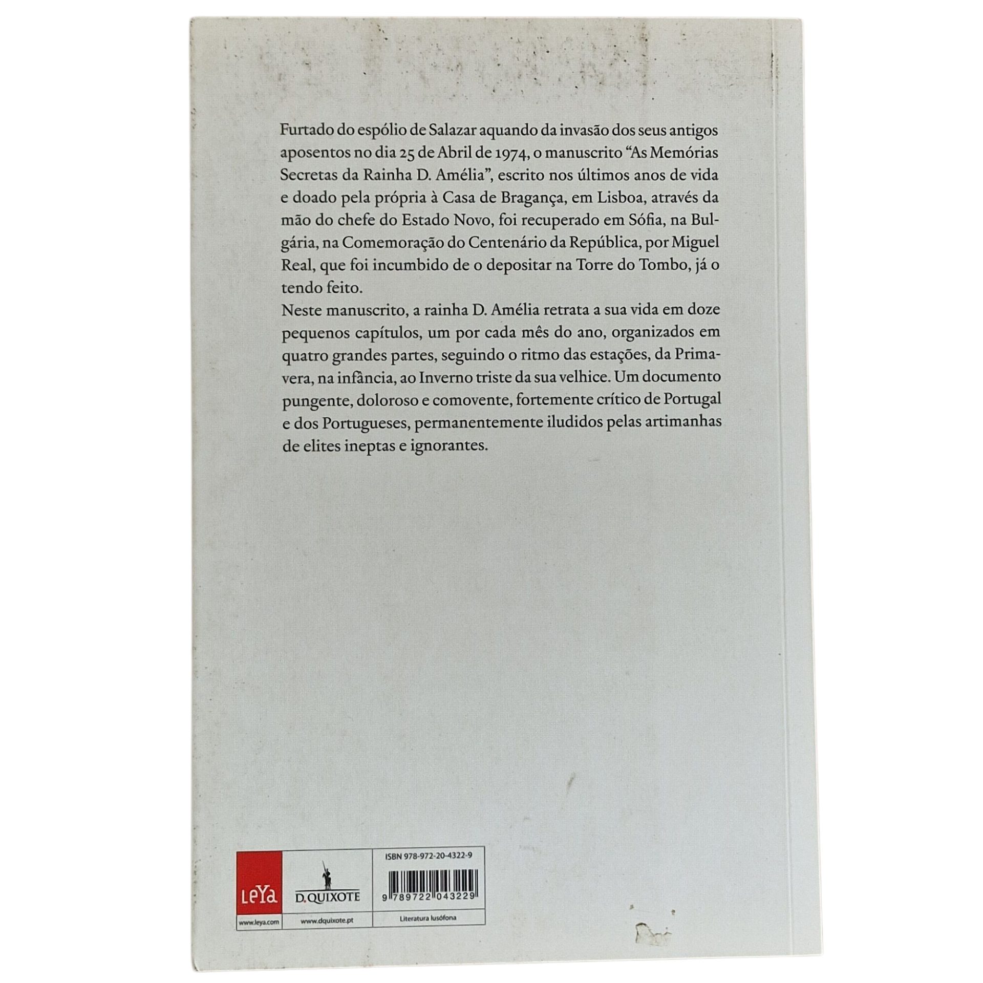 As Memórias Secretas da Rainha D. Amélia – Miguel Real (2010)