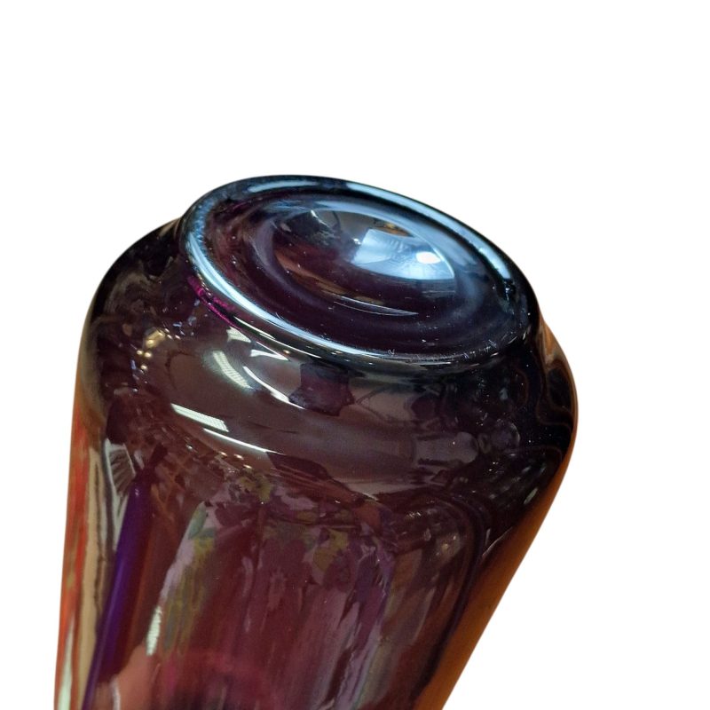 Garrafa decorativa em vidro soprado violeta