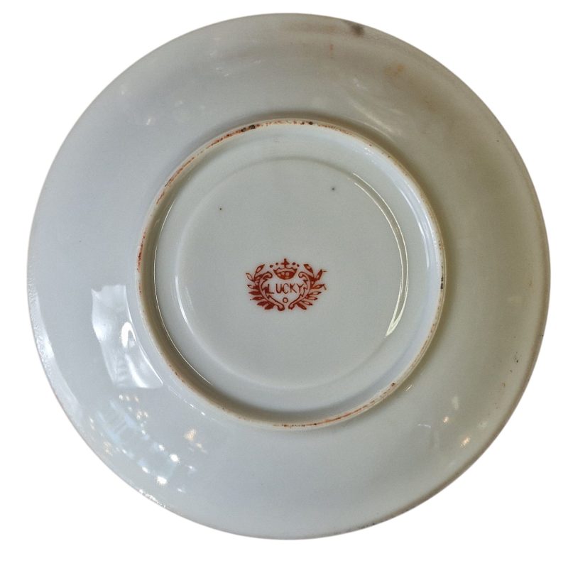 Conjunto de chá japonês com decoração oriental e gueixa em lithophane