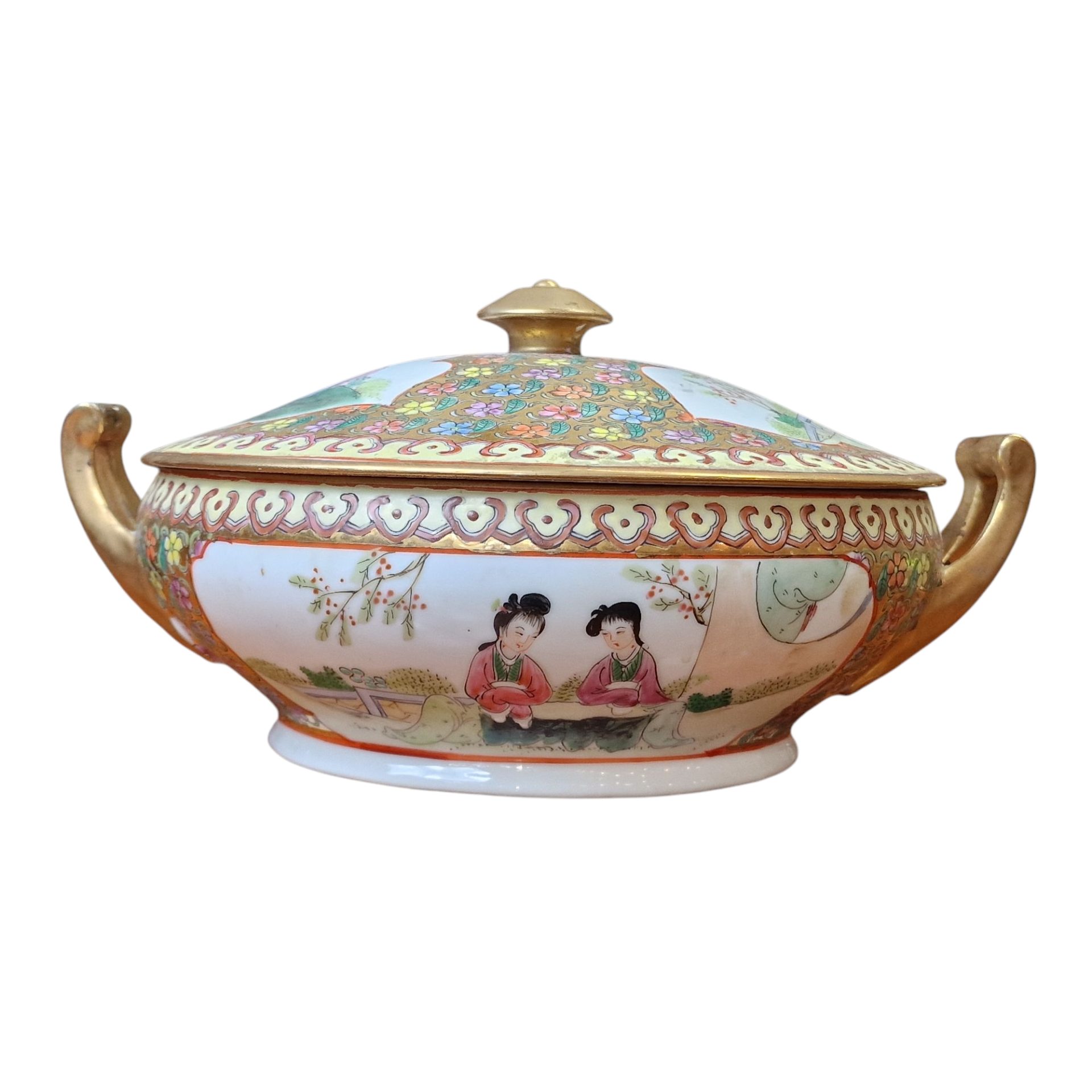 Terrina oriental com tampa – Fabricado em Macau