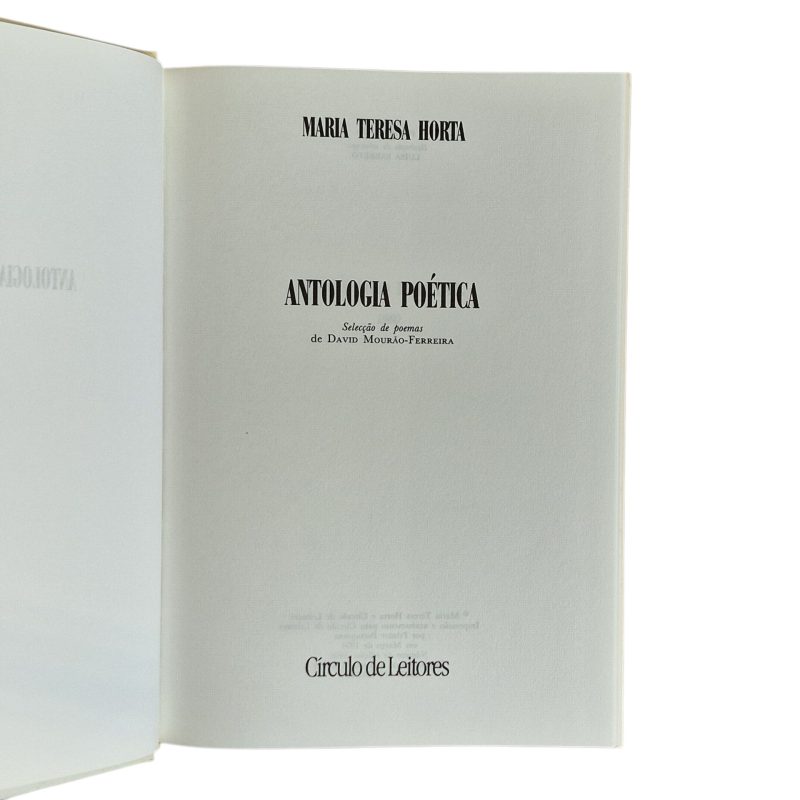 Antologia Poética – Maria Teresa Horta (1994)